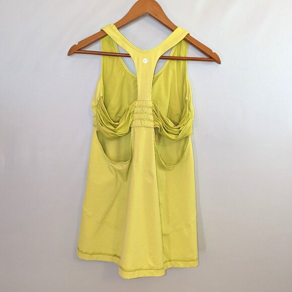 Lululemon | Athletic Racerback "Turbo Tank" in Split Pea Yellow Green | Size 12 - Picture 8 of 15